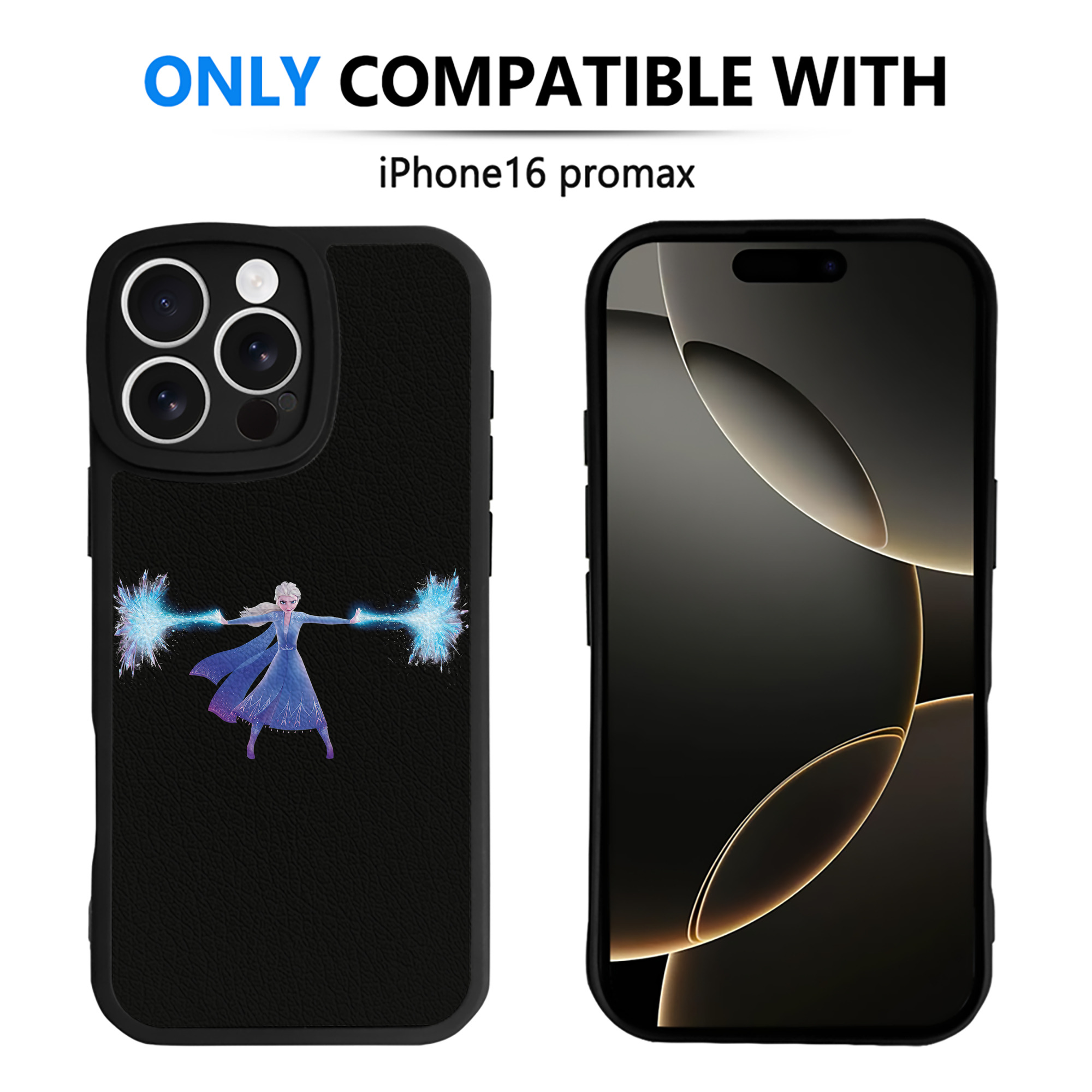 （画像用） アナと雪の女王 アンナ エルサ Frozen Anna Elsa 【iPhone 16シリーズ対応】シリコンスマホケース（レザー調） 材質：シリコン
